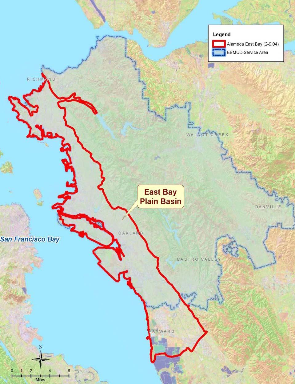 East Bay Plain Basin Portion of EBPB underlying EBMUD