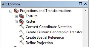 DATA PROJECTION: Projections and transformation Sub-tool box in Data Management Tools was expounded and define projection tool used to show how to define feature projections incase the data