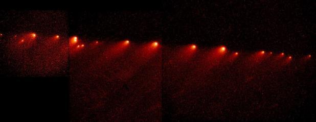 million kg, 500 kilotons Comet Shoemaker-Levy 9 (SL9) In March 93, a new comet was found, analysis
