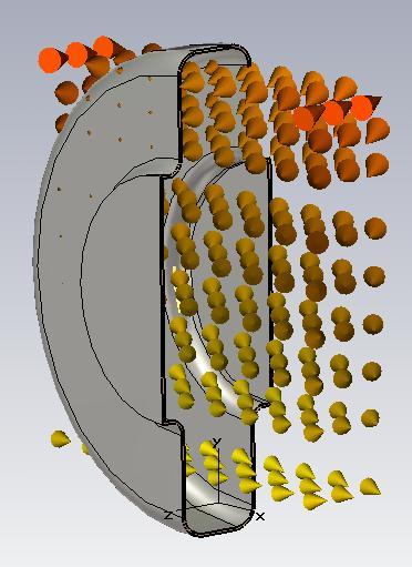 Figure 14. The helical dipole field cut used in simulations.