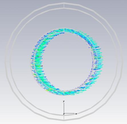 bent in spiral, so the trajectories look as it is shown in Fig.15.