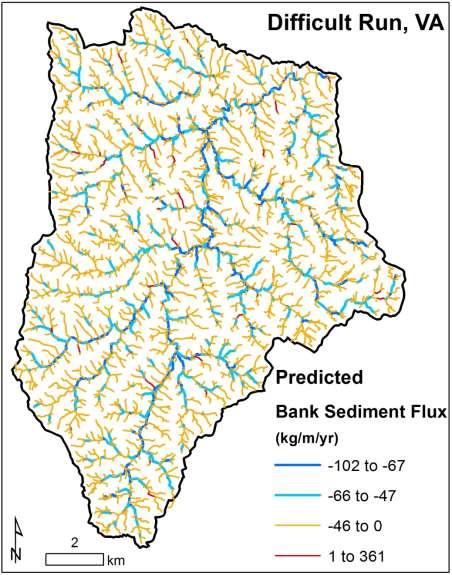 Spatial Pattern in Bank Erosion Watershed Scale Sediment Erosion Bank Erosion 21.0 M kg/yr These data are preliminary and are subject to revision.