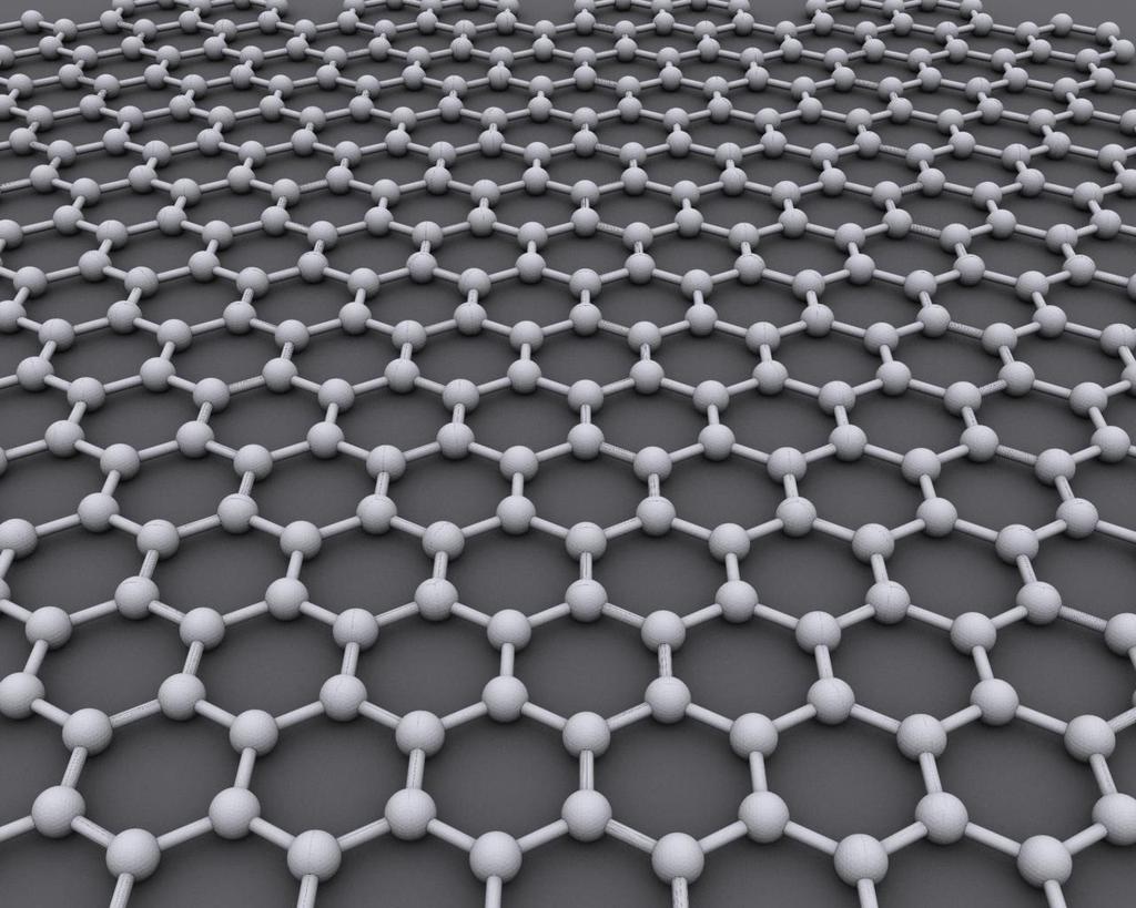 Graphene is a 1-atom thickness sheet of sp 2 -bonded carbon atoms that are densely packed in a honeycomb crystal lattice.
