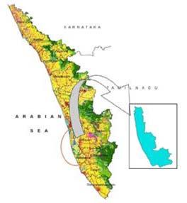 Kollam district and west by Arabian Sea. The District lies in the midland and coastal areas. The major rivers flowing though the district are Manimala river, Pampa river and Achankovil river.