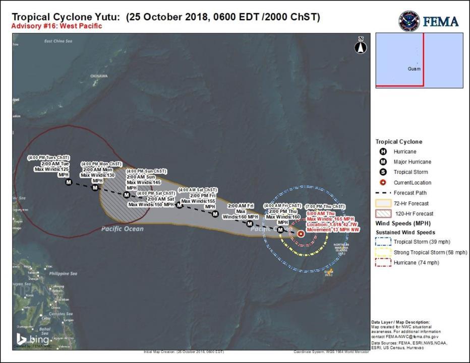 Tropical Outlook Western Pacific Tropical Cyclone Yutu (CAT 5) (Advisory #16 as of 5:00 a.m.