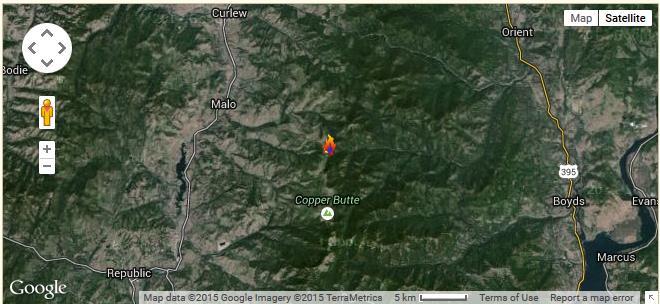 Stickpin Fire WA Fire Name (County) Location Acres burned % Contained FMAG Evacuations Structures Lost / Threatened Fatalities / Injuries Stickpin Fire (Ferry County) Malo & Curlew (pop.