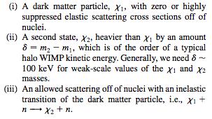 Slight dulling of Occam s Razor in brief: Inelastic Dark Matter D Tucker-Smith and N