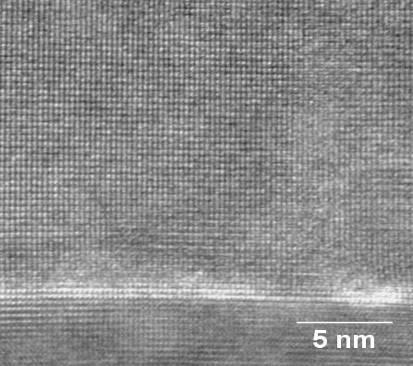 enlargement of the high-resolution TEM image of the