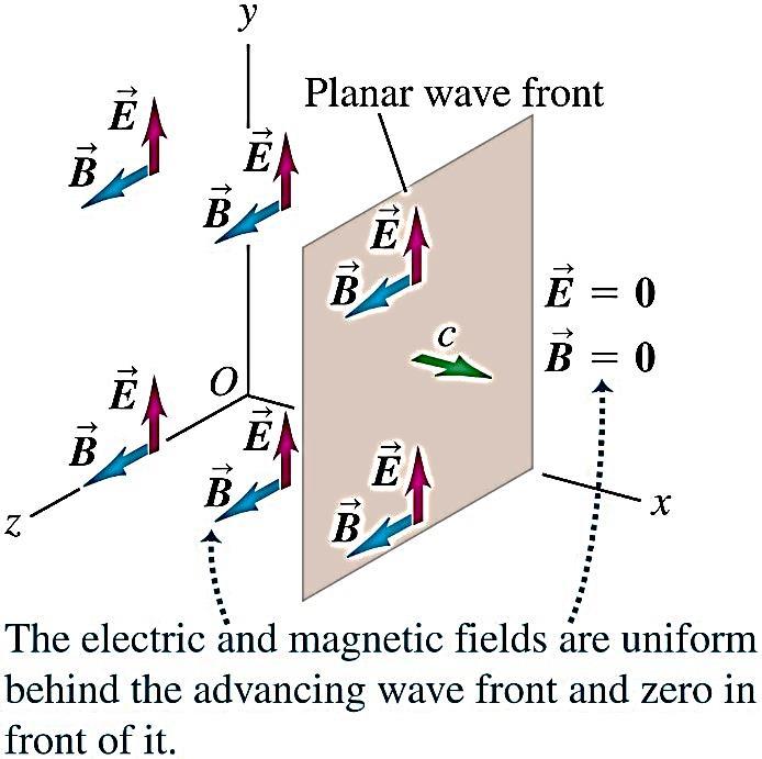 perpendicular to the direction of propagation (in this case, the x-axis) EM waves are transverse Next consider Faraday s law written out explicitly: E dl = dφ B d B da The closed path that is chosen