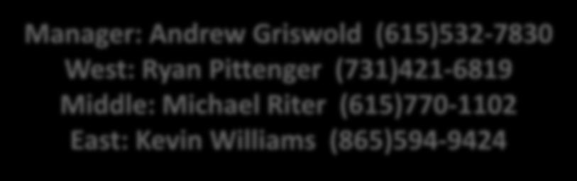 (615)532-7830 West: Ryan Pittenger