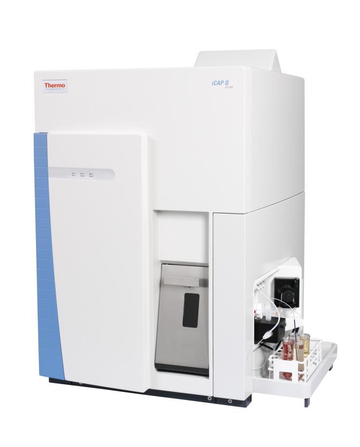 Thermo Scientific icap Q for spicp-ms Increased Detection Sensitivity through dedicated high sensitivity skimmer cone insert Fast data acquisition and real-time display during measurement in