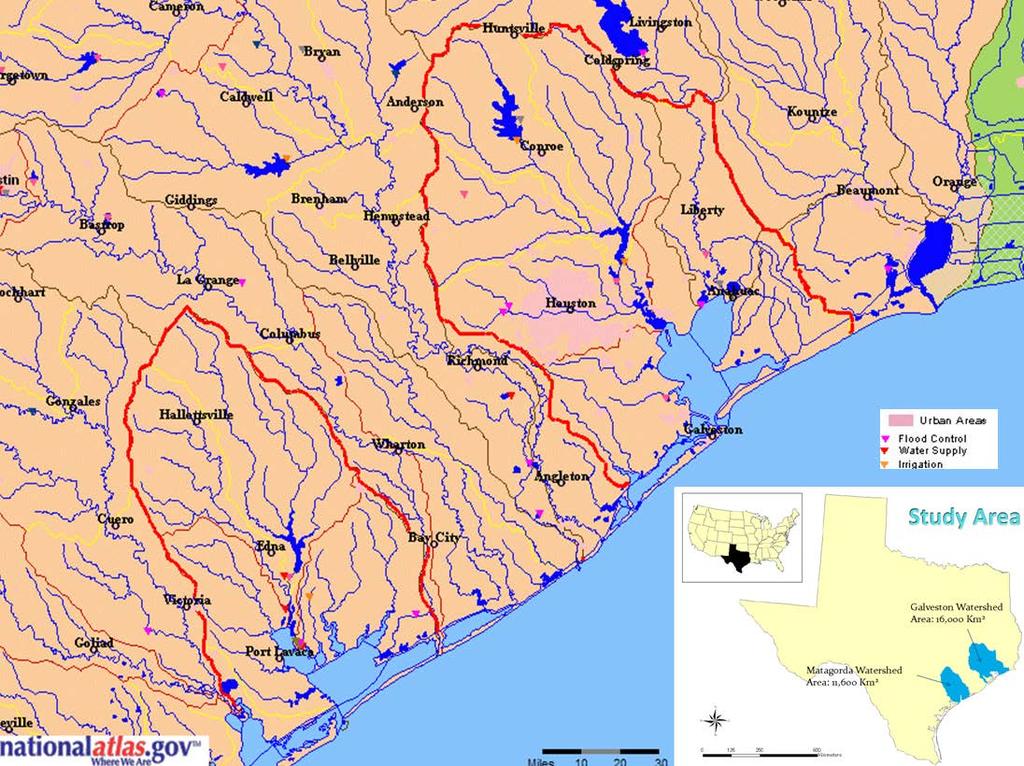 Study Area Galveston Bay Watershed