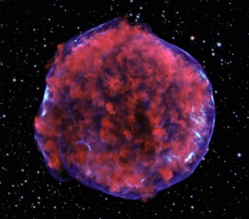 Tycho s Supernova Remnant A long Chandra observation of the Tycho supernova remant has re - vealed a pattern of X-ray stripes.