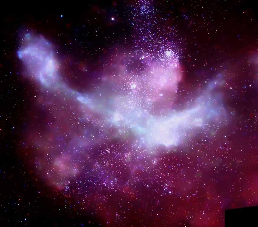 Carina Nebula Twenty-two separate Chandra pointings have been stitched to - gether to create this unprecedented look at the well-known Carina Nebula.