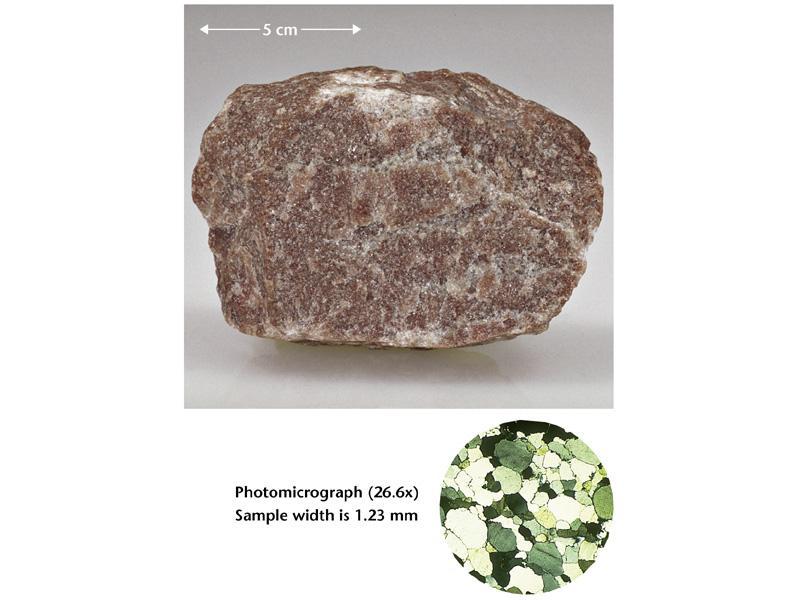 Sample of quartzite