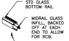 Feeney Architectural Products Design-Rail Glass Infill 09/09/2010 Page 44 of 51 WIND SCREEN MID RAIL Used with Intermediate Rail, Glass Bottom Rail or Standard Bottom Rail to install glass infill