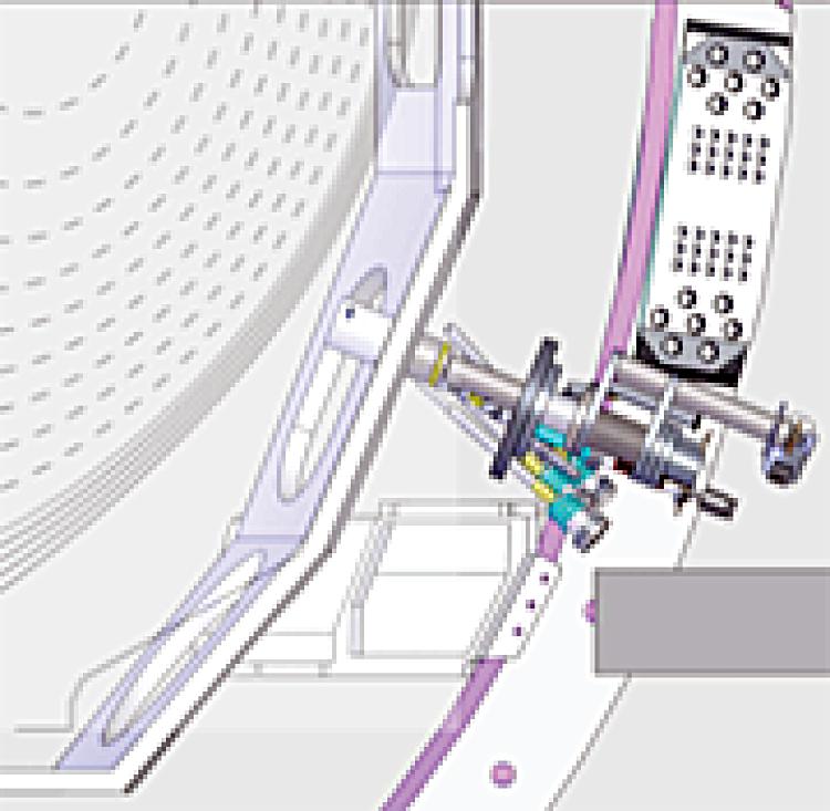 II. NEW FAST ION LOSS DETECTOR The FILD detector is installed through a radial port located below the outer midplane of DIII-D. As shown in Fig.
