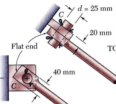 Rod & Boom Normal Stresses The rod is in with an axial force of kn. At the rod center, the average normal stress in the circular cross-section (A = m 2 ) is σ BC = + MPa.