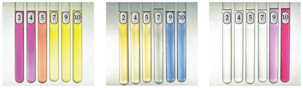 Acid Base Indicators A solution that is sensitive to a change in ph by exhibiting a different