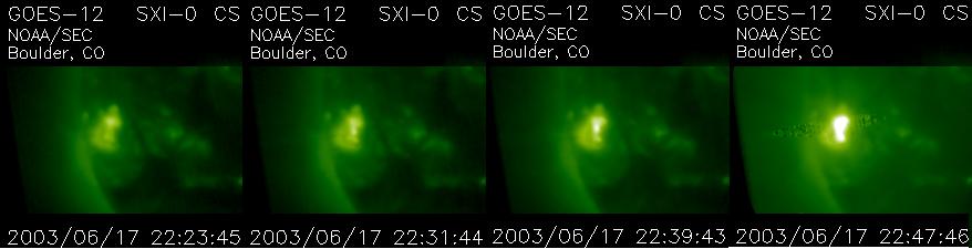 SXI Preflare Images There is a soft X-ray brightening at the same time and approximate