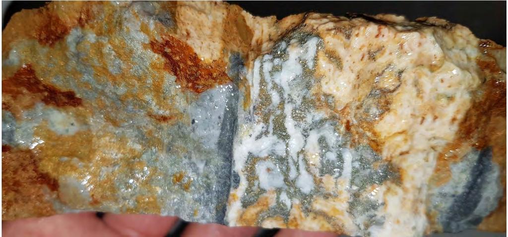 previously seen in Nova Scotia Mineralization may
