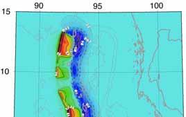 accompanied by tsunami larger than expected from seismic waves. Seafloor vertical deformation calculated from the earthquake rupture model of Hirata et al. [2005] is shown in Figure 1-3-6.