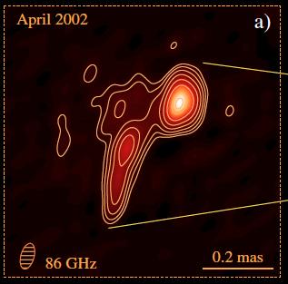 ): 3C 345, 3mm GMVA If quiescent states reflect underlying B field of the jet, such field is