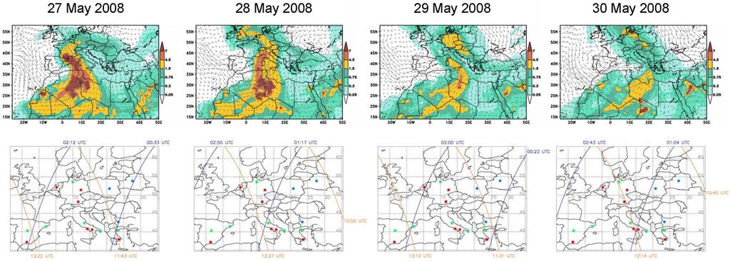 Major Saharan dust outbreak, 27 30 May 2008 DREAM