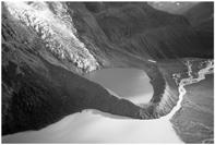 Lateral moraines form along the sides of glacier A terminal moraine forms at the end of a