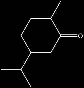 9 13 Carbonyl compounds have distinctive smells. Menthone smells of peppermint. Menthone Menthone is reacted in a two-step synthesis shown below.