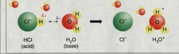 You are already familiar with some acid and base chemistry. According to the Arrhenius model, acids are substances that when dissolved in water ionize to yield hydrogen ion (H + ) and a negative ion.