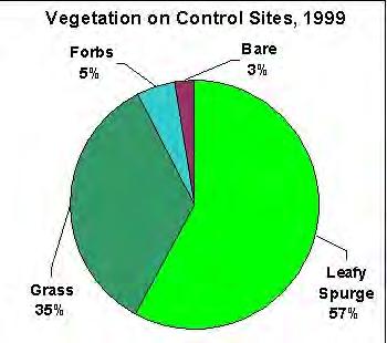 by changing abundance of leafy spurge are compared.