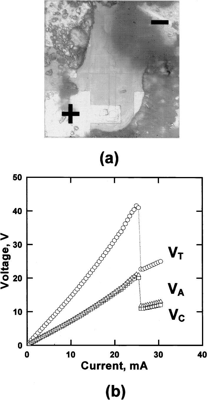 J. Appl. Phys., Vol. 86, No. 12, 15 December 1999 Liao et al. 6897 FIG. 4. The crayon (T m 135 C) melting result and the electrical characteristic of the As -doped Si channel in bulk Si. FIG. 3.