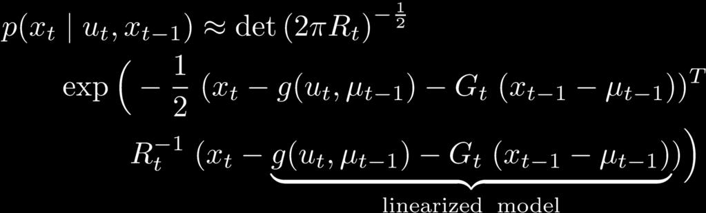 Linearized Motion Model The linearized model