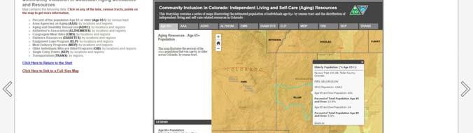 Click on individual census tracts to get more information through pop-up