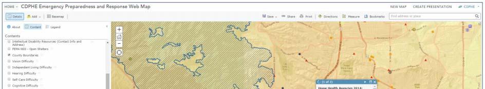 Web map in ArcGIS Online connects to all map