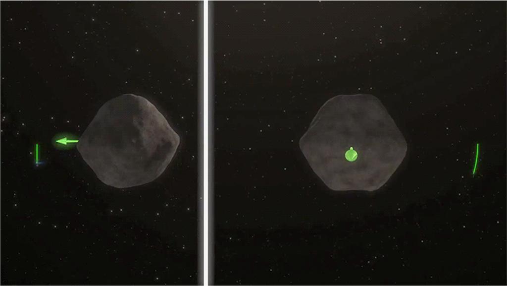 Demonstration of Basic Asteroid Deflection Technique Animated version also available here: