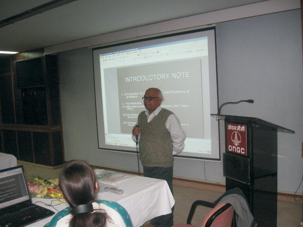 Mehta's SEG Honorary Lecture SPG Dehradun hosted Dr C H Mehta, SEG Honorary Lecturer on 14 Sept. 2009.