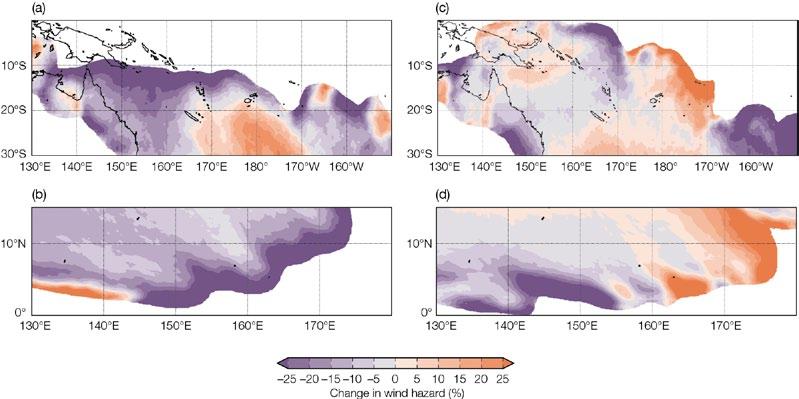 7.4.6 Cyclonic Wind Hazard Projections The Tropical Cyclone Risk Model used tracks of tropical cyclone-like vortices detected in the CCAM model as proxies for tropical cyclones.