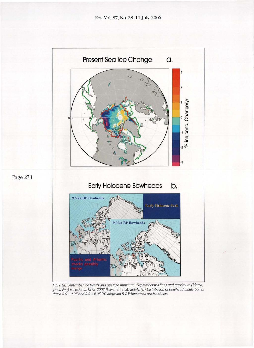 Eos,Vol. 87, No. 28,11 July 2006 Page 273 Early Holocene Bowheads b. 9.5 ka BP Bowii Early Holocene Peak Fig. 1.