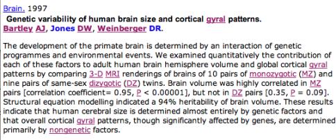 Evolution, 007 Heritability of brain size