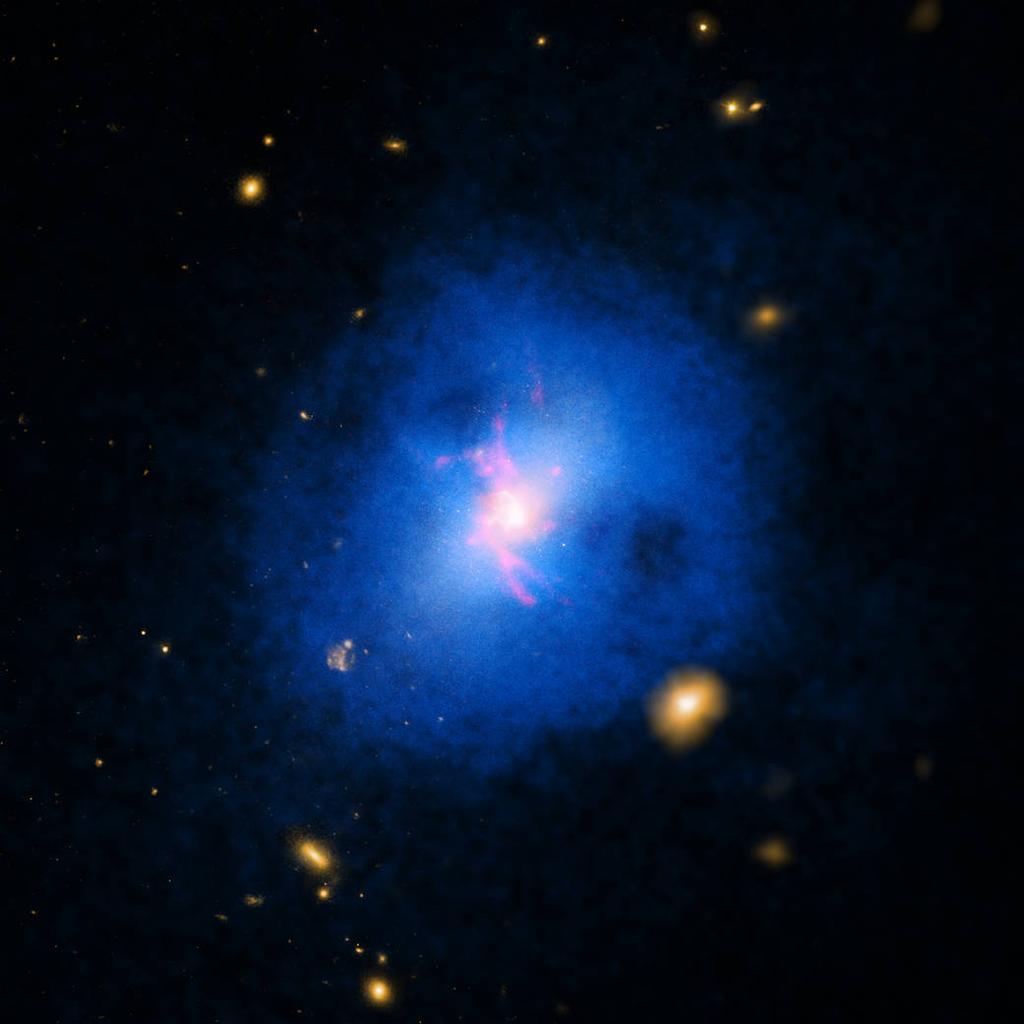 a feedback loop of cooling and hea^ng, s^fling star forma^on in the middle of these galaxy clusters?