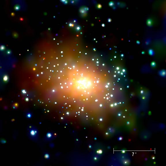 M31 in X- Rays color coded by X- Ray temperature red = cool yellow = s^ll cool green = warm blue = hot diffuse emission from hot gas is cooler than most