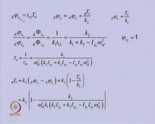 (Refer Slide Time: 39:19) So, for that particular case if we see, this is the equations from the overall transfer matrix but which we did not use.
