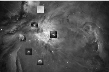 form Carina Nebula ~8000 ly from Earth Star Formation Orion Nebula ~1340 ly from Earth