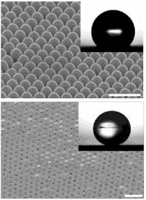 Superhydrophobic surfaces Effective surface composition Yoshimitsu, Langmuir