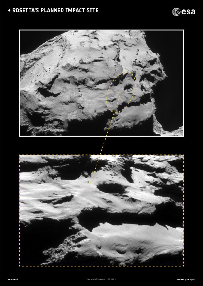 Rosetta ended its mission with a controlled impact
