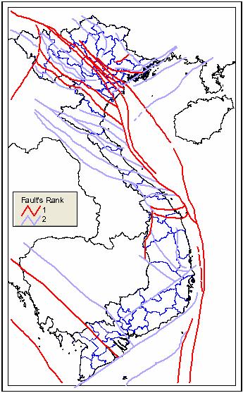 DEVELOPMENT OF A FAULT SOURCE MODEL DATABASE A database of 46 seismically active faults systems in the territory and continental shelf of Vietnam was created.