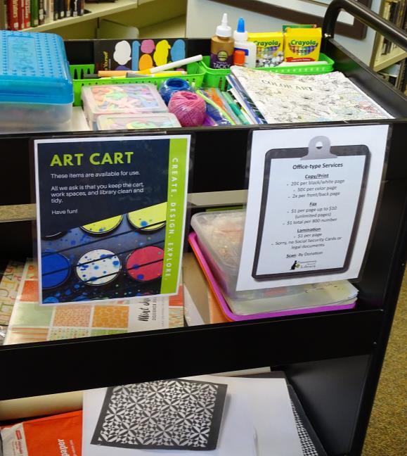 art carts full of art supplies Smart