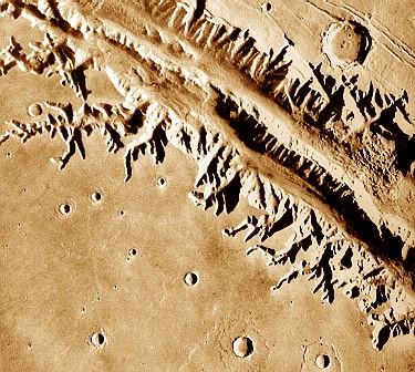 as 6 miles deep in places Valles Marineris